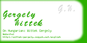 gergely wittek business card